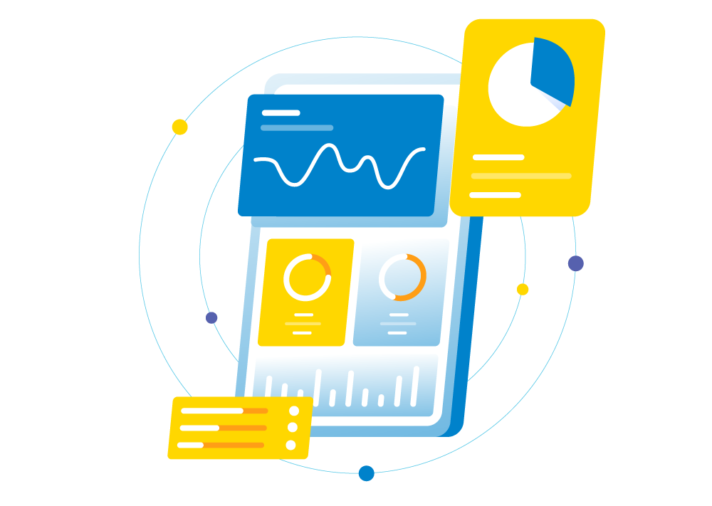 Takeoff Monkey blog illustration of data in use in graphs and tables on tablet.