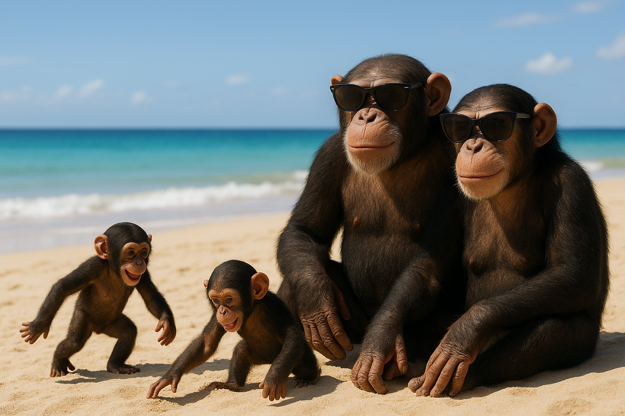 Monkey On Beach